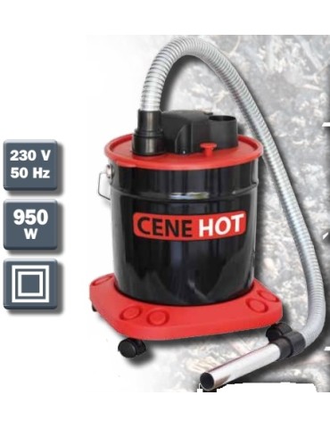 aspirateur cendres chaudes cenehot elect 18l 950w+roues