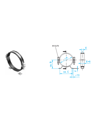 Collier de fixation mur